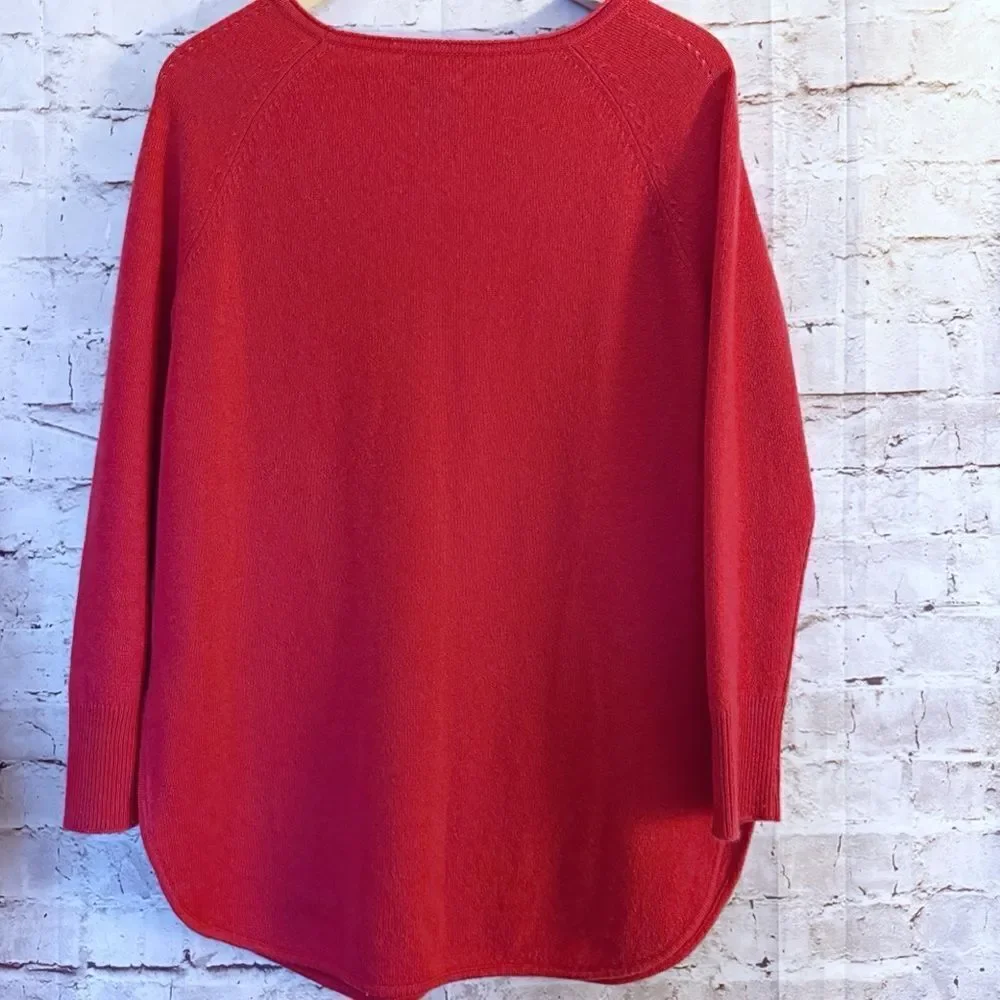 Halogen cashmere wool blend tunic sweater